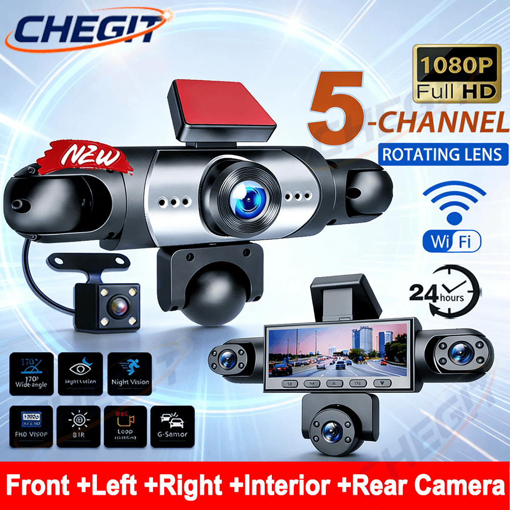 Panoramic Dash Cam 360 - 2026 NEW 3/5Camera Car DVR 1080P