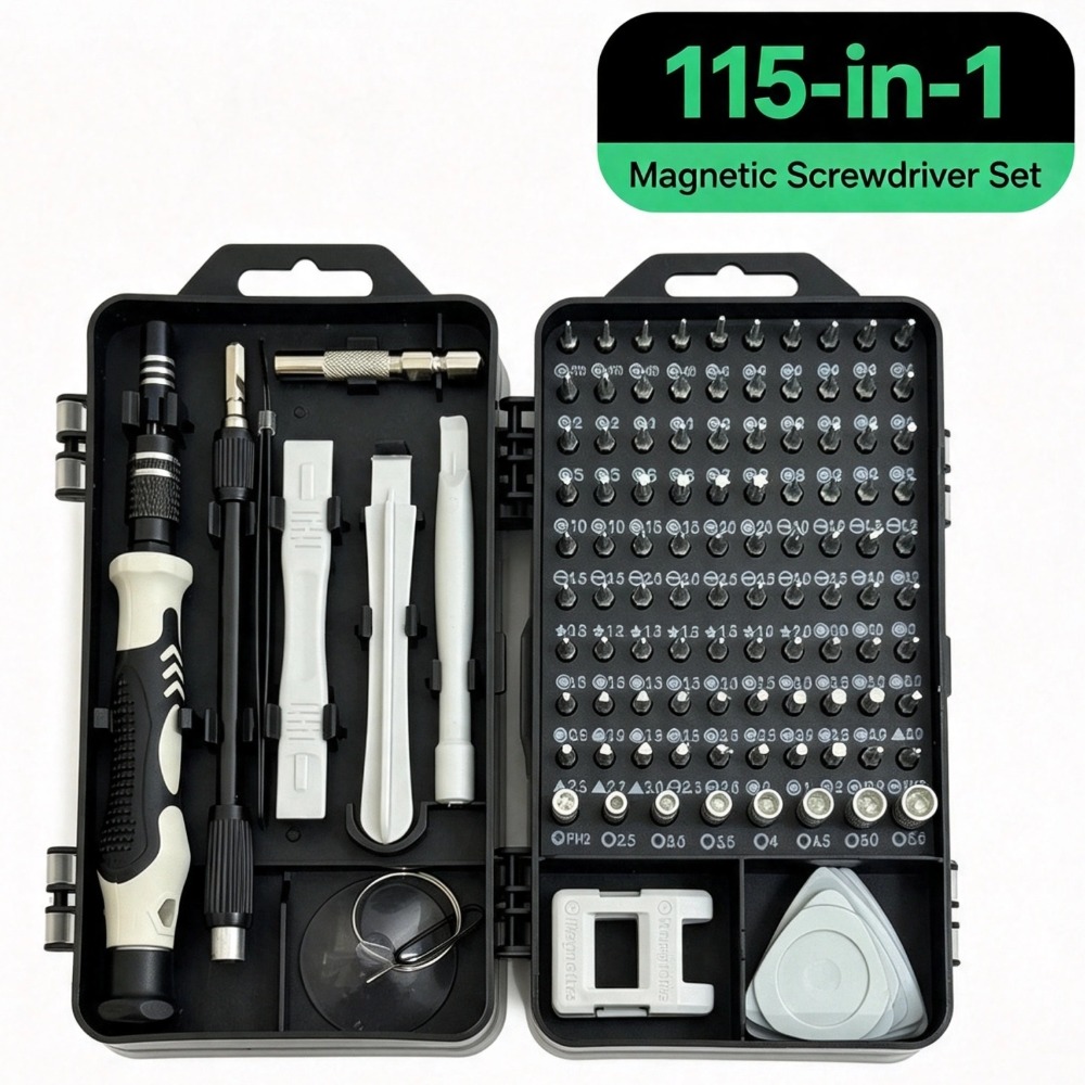 Electronics Repair Gadgets - 115‑in‑1 Precision Screwdriver Set Professional Repair