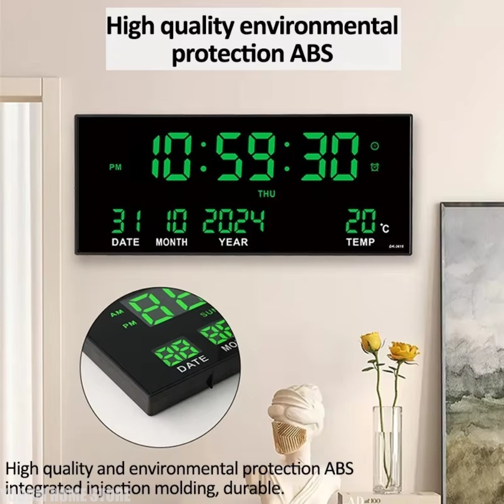 Digital Large Wall Clock Alarm - Modern Electronics Gadgets 评论和价格