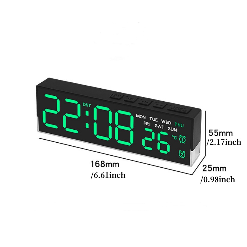 LED Digital Alarm Clock Temper - Modern Electronics Gadgets 评论和价格