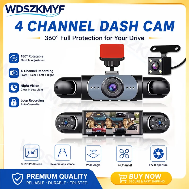 360° Panoramic DashCam 1080P 3 - Panoramic Dash Cam 360 评论和价格