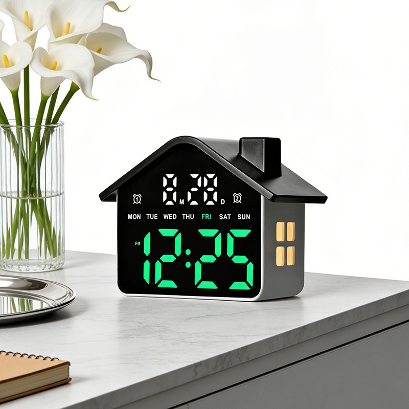 House Shaped Led Alarm Clock E - Modern Electronics Gadgets 评论和价格