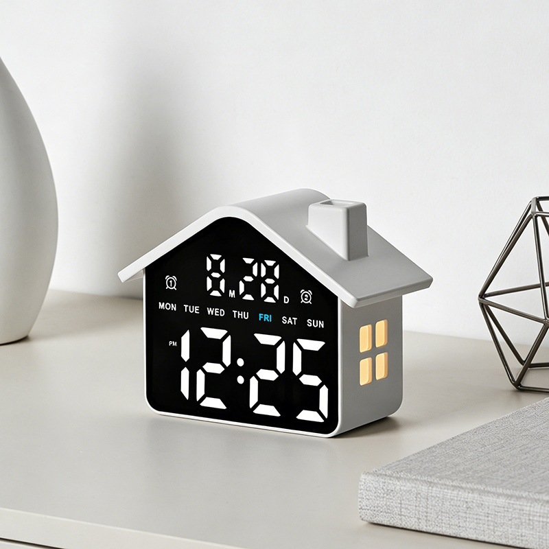 House Shaped Led Alarm Clock E - Modern Electronics Gadgets 评论和价格
