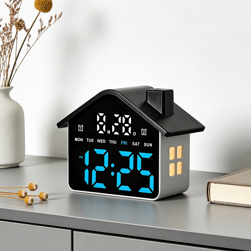House Shaped Led Alarm Clock E - Modern Electronics Gadgets 评论和价格