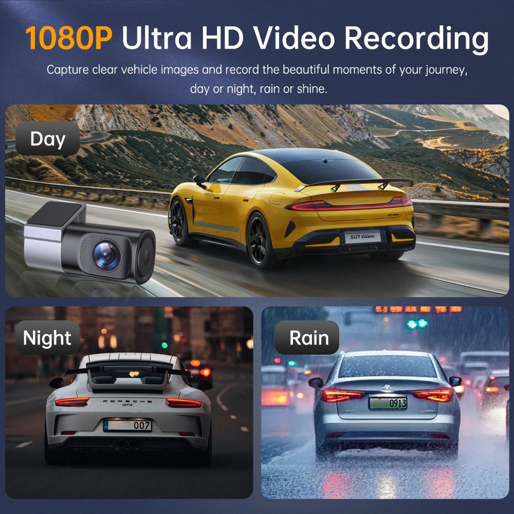 1080P Ultra HD Mini Dash Cam C - Panoramic Dash Cam 360 评论和价格