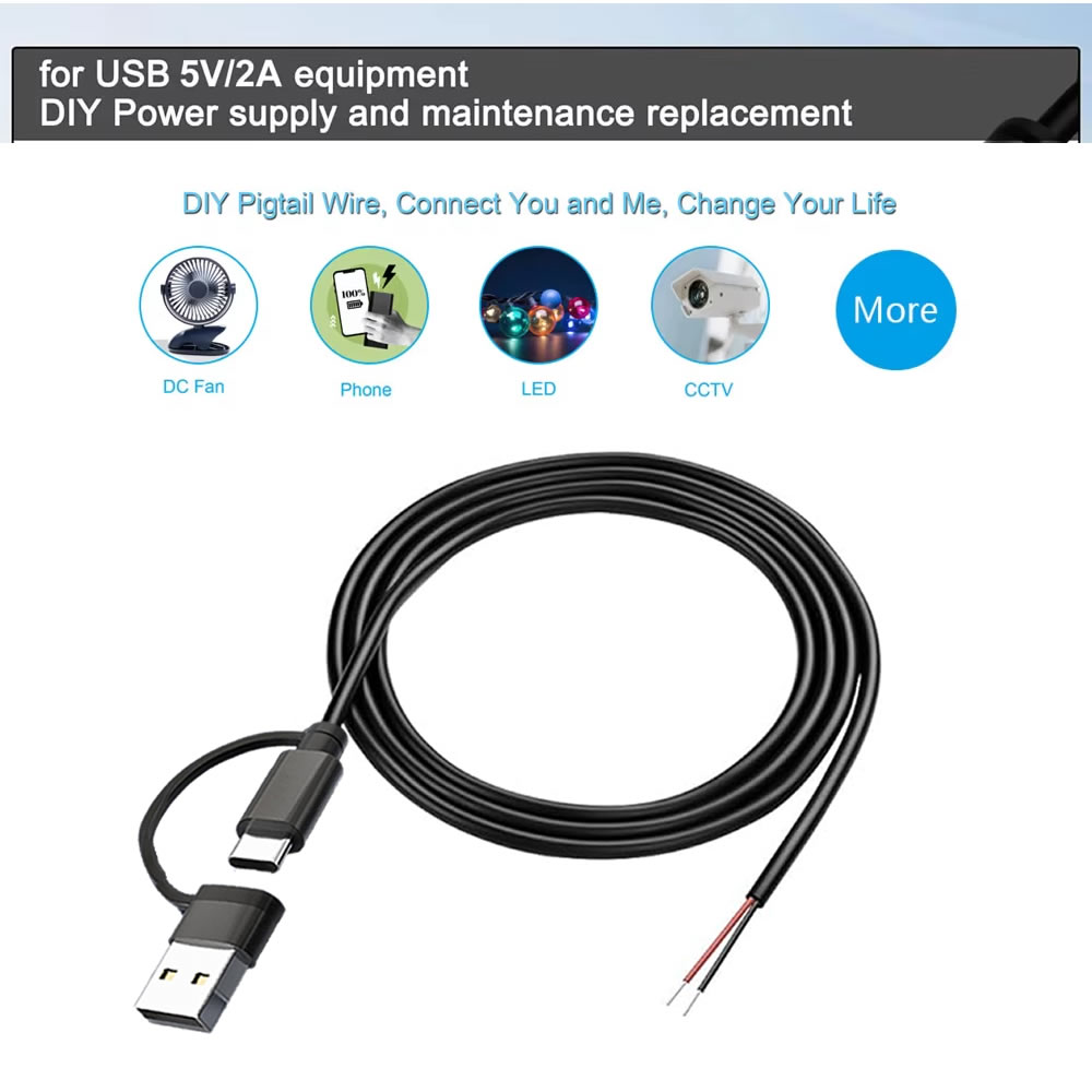 DC 2 Pin Power Cable USB and T - Electronics Repair Gadgets 评论和价格