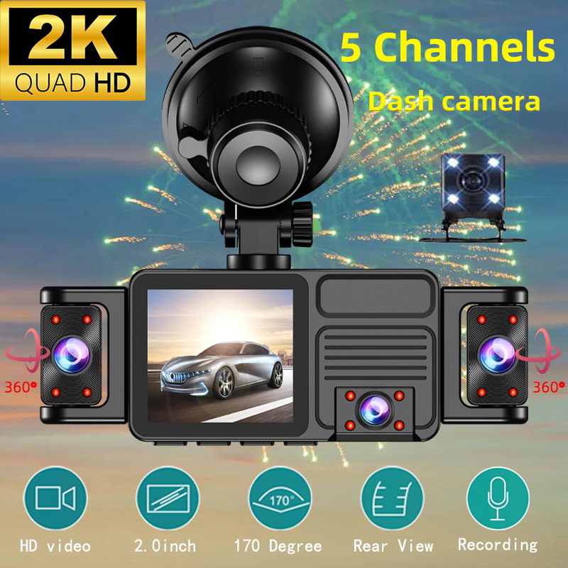 5 Channel 360° Panoramic Car D - Panoramic Dash Cam 360 评论和价格