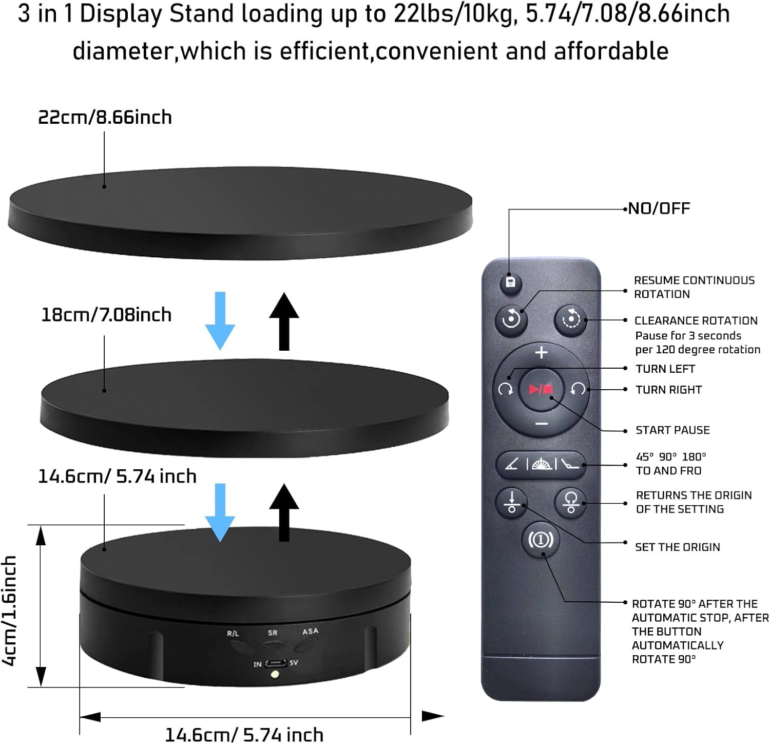 3in1Motorized Rotating Display - Modern Electronics Gadgets 评论和价格