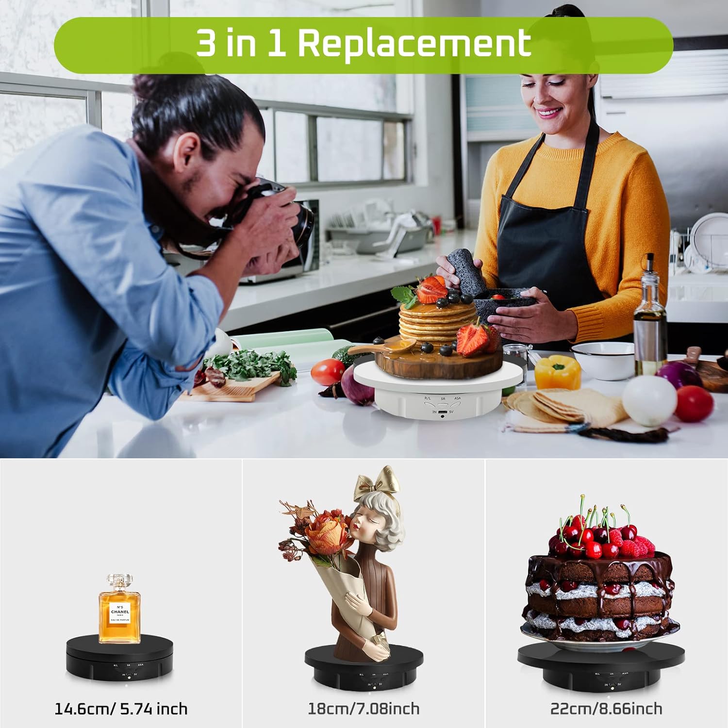 3in1Motorized Rotating Display - Modern Electronics Gadgets 评论和价格