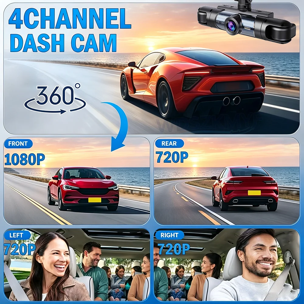 HD 1080P 3/4H 360° Panoramic D - Panoramic Dash Cam 360 评论和价格