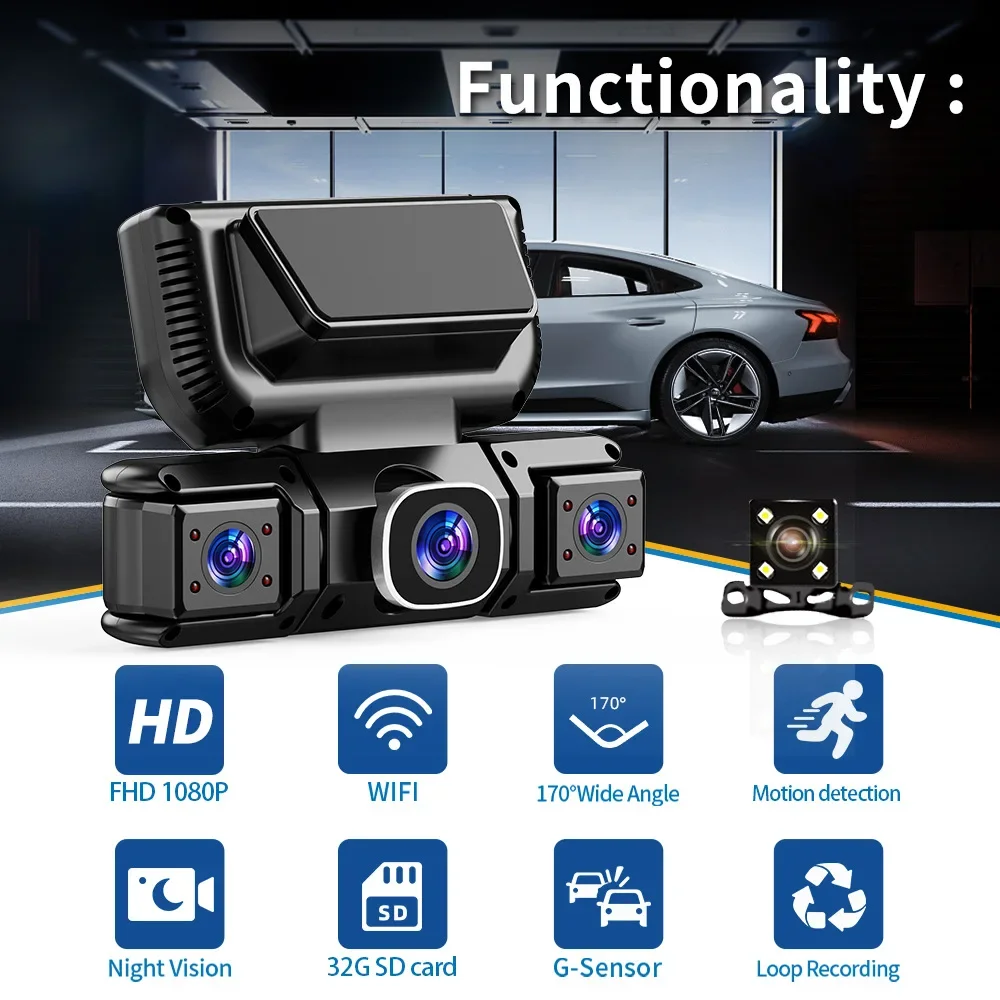 360 Degrees 4 Camera Front Lef - Panoramic Dash Cam 360 评论和价格